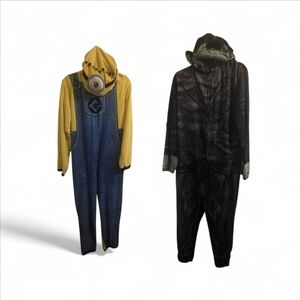 Minion and Black Hooded Onesie Set XL